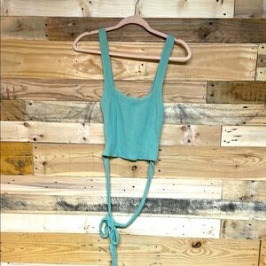 Urban Outfitters size Medium Sage Sleeveless Wrap Sweater Tank 2/$30